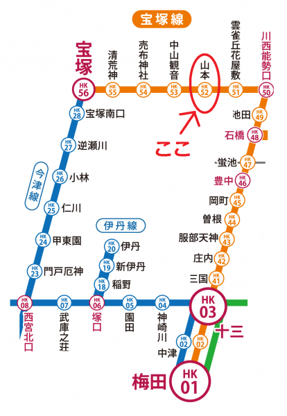 阪急宝塚線「山本駅」