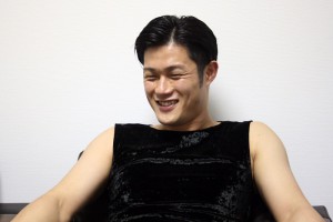 鼓童の坂本雅幸さん＝撮影・桝郷春美