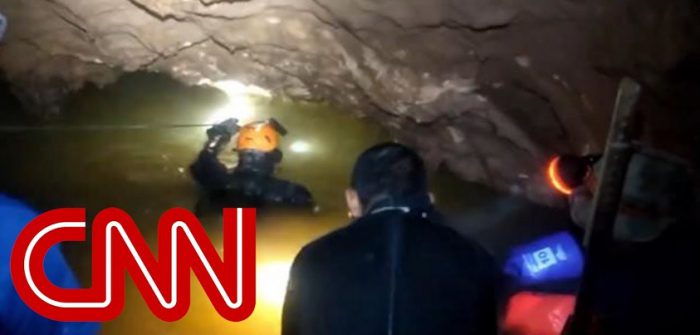 CNNチャンネルのYouTube動画「The miraculous story of the Thai cave rescue」のサムネイル画像