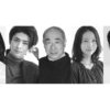 （左から）中村勘九郎さん、花總まりさん、古川雄大さん、野添義弘さん、安藤聖さん、成河さん、麻実れいさん