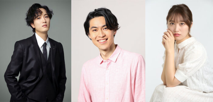 （左から）⾼島健⼀郎さん、⼭野靖博さん、武⽥莉奈さん
