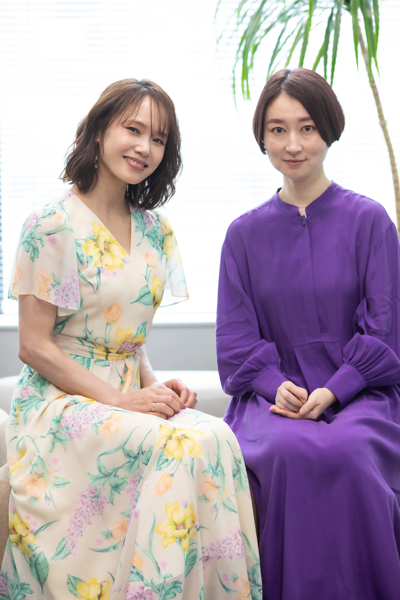 ソニンさん（左）と稲葉賀恵さん=撮影・岩村美佳