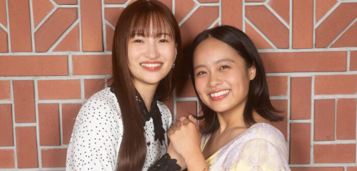 （写真左から）華優希さん、清水美依紗さん=撮影・岩村美佳