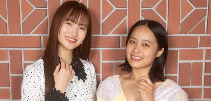（写真左から）華優希さん、清水美依紗さん=撮影・岩村美佳
