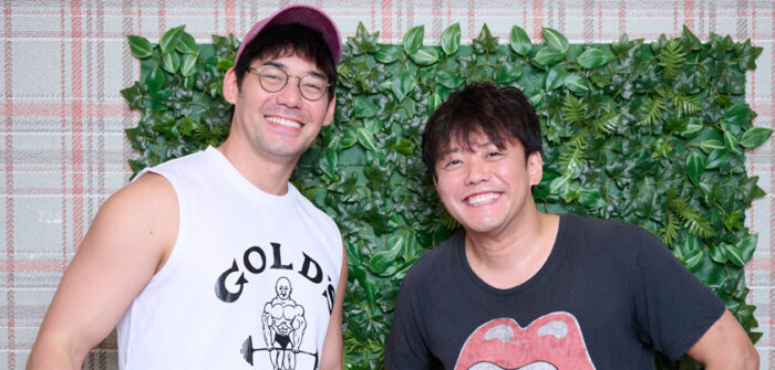 （写真右から）藤岡正明さん、spiさん＝撮影・NORI