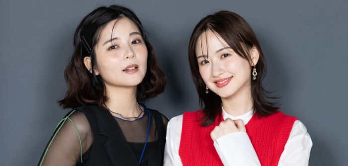 （写真右から）星風まどかさん、田村芽実さん=撮影・岩村美佳