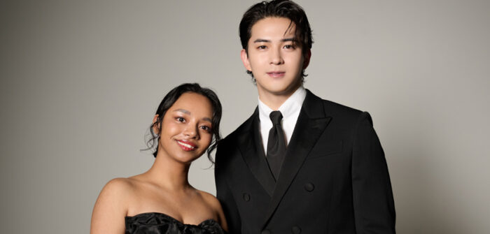 （写真右から）甲斐翔真さん、ルミーナさん＝撮影・NORI