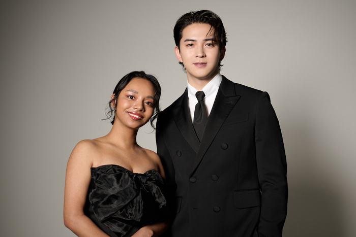 （写真右から）甲斐翔真さん、ルミーナさん＝撮影・NORI