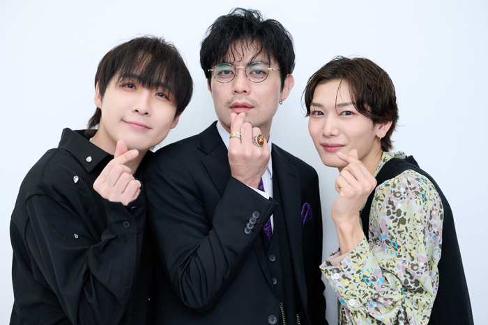 (写真左から)LENさん、上原理生さん、中田凌多さん=撮影・NORI